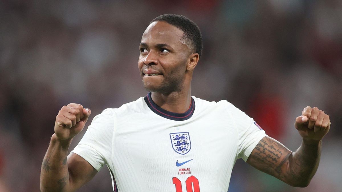 Raheem Sterling in action for England national team