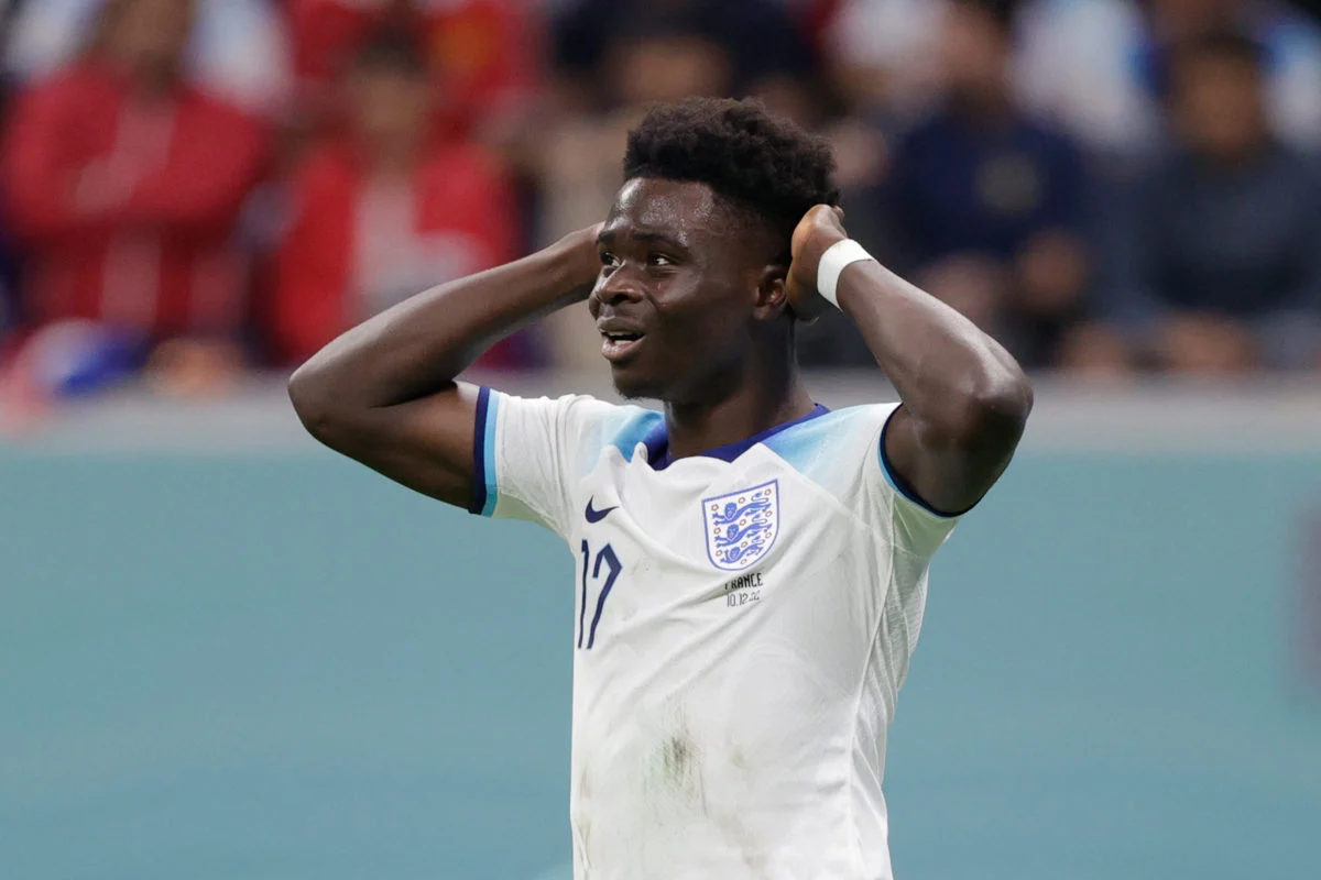 Bukayo Saka sends a heartfelt message following England's World Cup hreatbreak