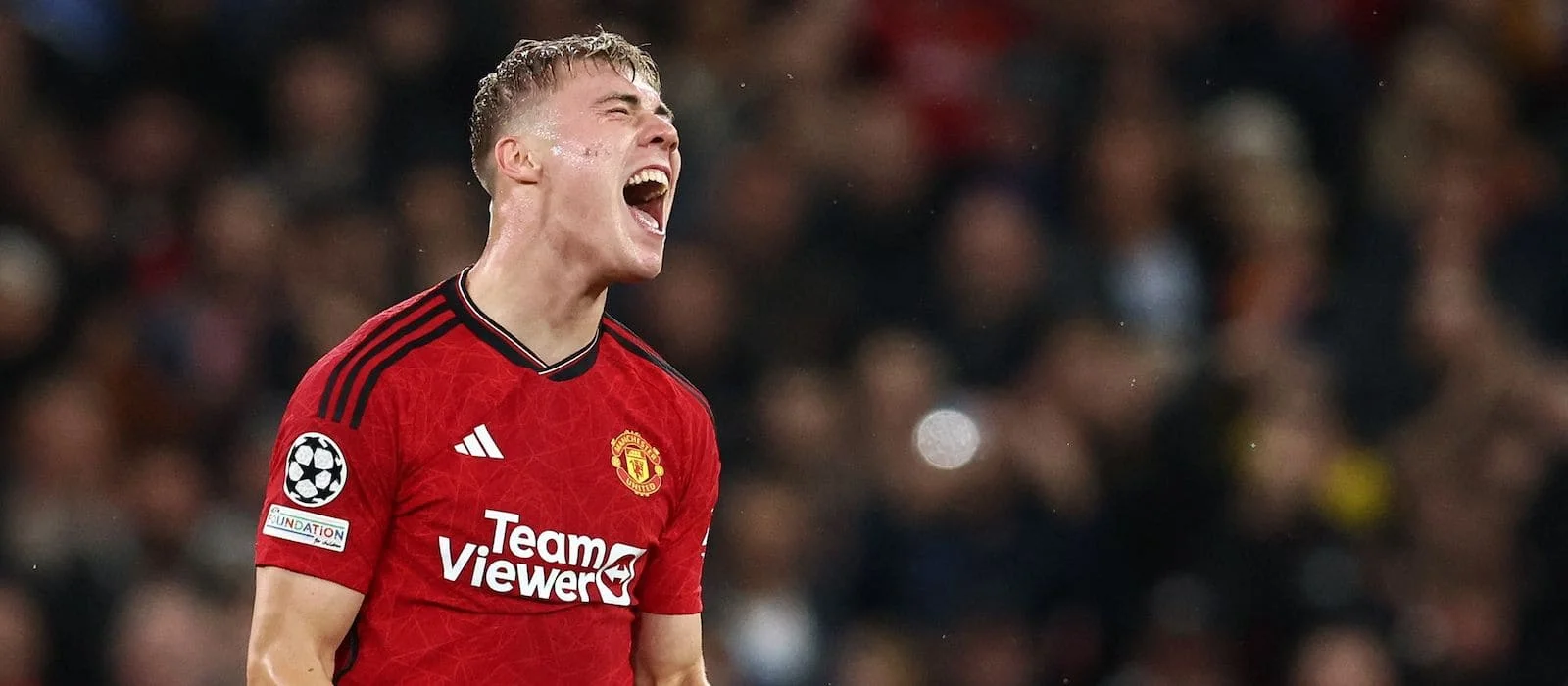 Rasmus Hojlund reacts to Manchester United win over Aston Villa