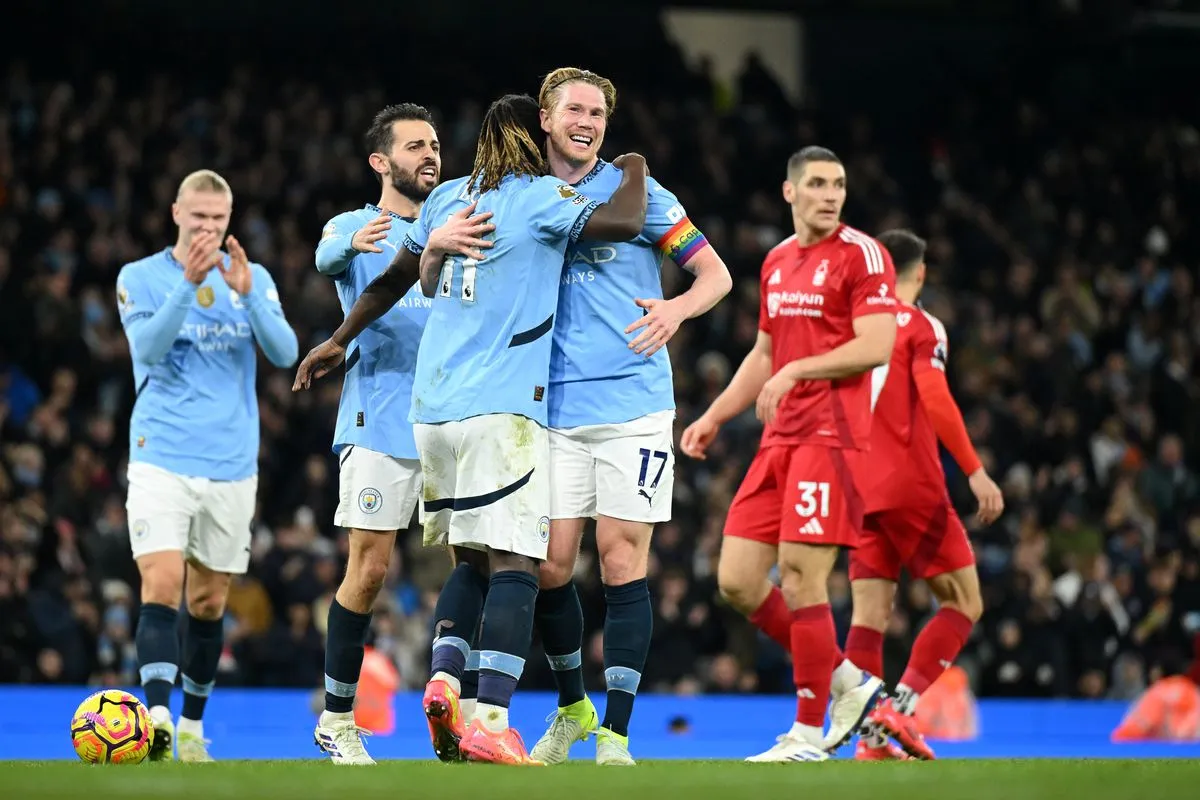 Manchester City squad celebration